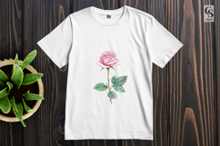 Pink Rose Floral Clipart Sublimation PNG Product Image 3