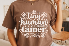 Tiny Human Tamer Svg, Back To School Svg, Funny Teacher Svg. Product Image 4
