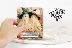 Cartoon Halloween Money Card, Floral Ghosts Money Card PNG Product Image 3