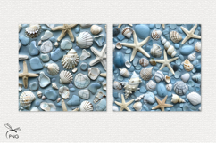 Seashells digital paper, background clipart Product Image 3