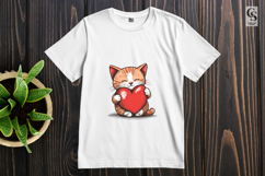 Cute Cat Heart Bookmark Sublimation Product Image 2
