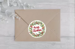 11 Round Christmas Stickers|Printable cutting PNG Product Image 4