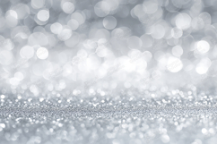 Silver Glitter Bokeh Background | Sparkle Digital Paper Product Image 1