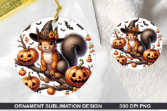 Squirrel Stained Glass Ornament PNG, Digital Download File Product Image 1