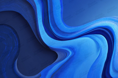 Abstract Blue Fluid Wave Background | Digital Art Paper Product Image 1
