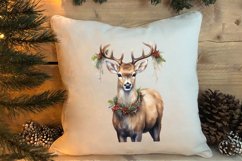 Watercolor Christmas Deer Sublimation Bundle, Christmas Deer Product Image 3