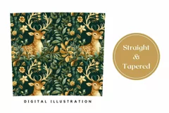 Deer Tumbler Wrap Design, Floral Tumbler Sublimation Design Product Image 3