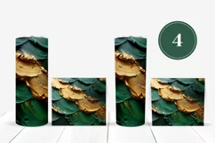 Art Paint Tumbler Sublimation Designs, Green Tumbler Wrap Product Image 3