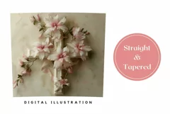 Floral Cross Sublimation Tumbler, Floral Easter Tumbler Wrap Product Image 3