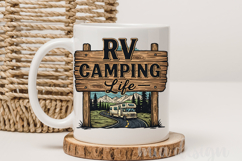 RV Camping Life PNG, Vintage Motorhome Adventure Sublimation Product Image 3