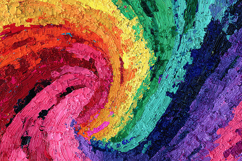 Rainbow Abstract Paint Swirl Art Product Image 1
