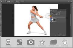 Woman Wearing Tennis Uniform Product Image 2