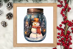 Christmas in Jar Watercolor Clipart , Christmas PNG Product Image 3