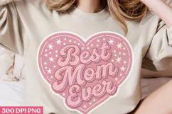 Best mom ever PNG, Retro Mother Sublimation PNG Product Image 3