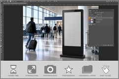 Airport Terminal Digital Screen Mock Product Image 2