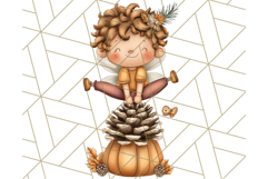Fall Fairy Clipart PNG, Autumn Fairy People With Wings Product Image 3