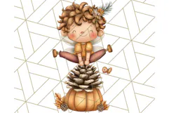Fall Fairy Clipart PNG, Autumn Fairy People With Wings Product Image 3