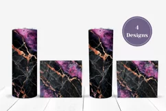 Purple Marble Tumbler Template, Glitter Tumbler Designs Product Image 3