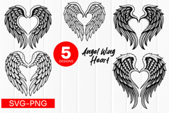 Floral Heart Wreath Clipart SVG PNG Product Image 1