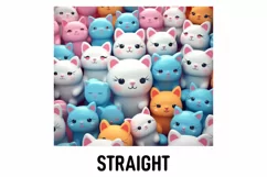3D Cute Kittens Tumbler Sublimation Wrap | 3D Tumbler wrap Product Image 2