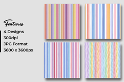 Colorful Stripes Digital Paper Pattern Product Image 3