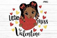 Black Girl Braids Holding Red Heart Valentine Sublimation Product Image 3