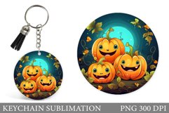Cute Pumpkin Keychain. Cute Halloween Keychain Design Product Image 1