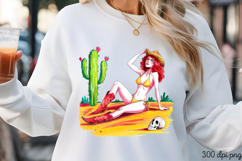 Sassy Pinup Girl Sublimation PNG Product Image 3