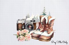Antique Winter Photography Clipart Bundle PNG Product Image 5