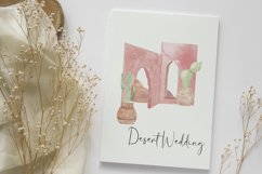 Watercolor desert landscape, Morocco landmark, old town Product Image 4