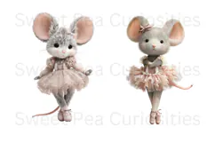 Mouse, Mice, Shabby Chic, Ephemera, PNG, Clipart Product Image 3