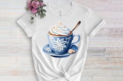 Blue Christmas Watercolor Clipart Sublimation Product Image 3