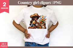 Country Girl Bunny Clipart Black girl clipart Scrapbooking Product Image 2