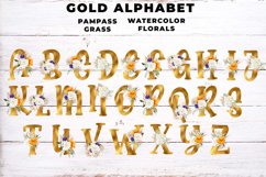 Gold Boho Floral Alphabet Product Image 3