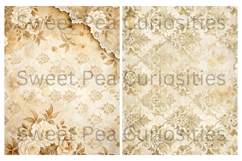 Sepia, Flowers, Grunge, Papers, Junk Journal Product Image 3