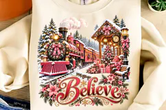 Vintage Santa Christmas PNG, Christmas Sublimation Product Image 3