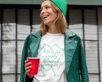 Coquette Bow Not lucky simply Blessed Romans 4:7-8 PNG SVG Product Image 2