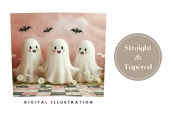 Cute Halloween Tumbler Design, Funny Ghost Tumbler Wrap Product Image 3