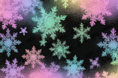 Rainbow Glitter Snowflake Background for Winter Crafts Product Image 1