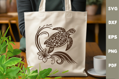 Turtle Design, Underwater World, Cutting board, Laser SVG Product Image 3