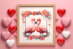 Valentine Animal On Swings Clipart, Valentine Animal Clipart Product Image 3