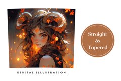 Aries Zodiac Sign Tumbler Wrap Design, Zodiac Sublimation Product Image 3