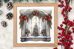 Christmas Window Sublimation Clipart, Christmas Window Product Image 3