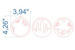 Candles Christmas Ornament SVG laser cut file for Glowforge Product Image 4