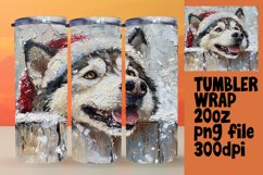 Winter Peeking Dog Tumbler Wrap Christmas Sublimation 20oz Product Image 1