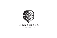 Geometric Lion Shield Logo Design Vector Illustration Product Image 3