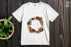Tropical Floral Wreath Border Clipart Sublimation PNG Product Image 2
