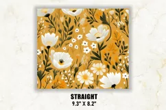 Botanical Flowers Tumbler Wrap | Flower Tumbler Wrap Product Image 3