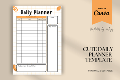 Cute Daily Planner Template Editable Canva PDF, Aesthetic Product Image 1