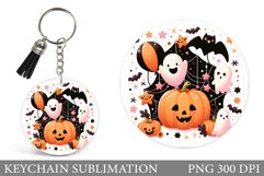 Cute Halloween Keychain. Cute Ghost Keychain Design Product Image 1